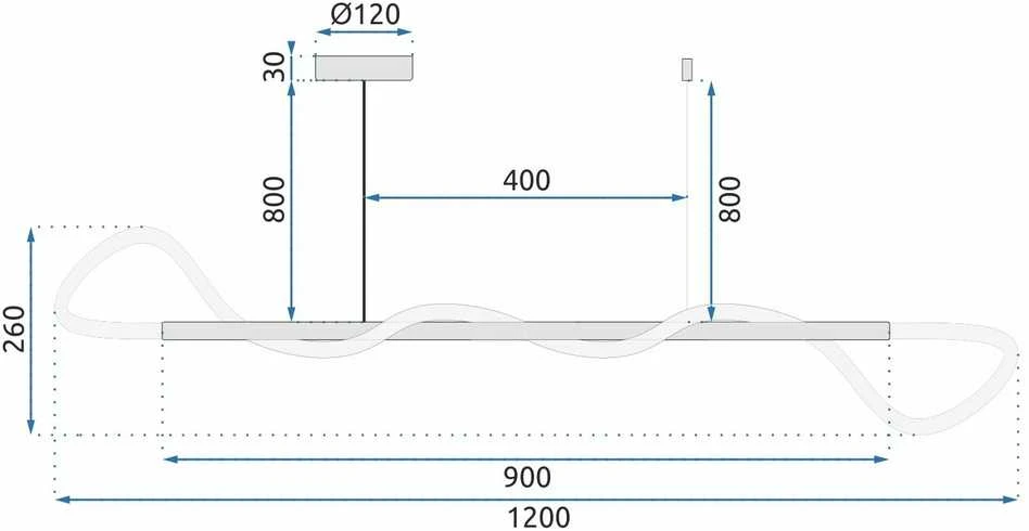 Pakabinamas šviestuvas Toolight šviestuvas LED APP855-CP Long Chrom