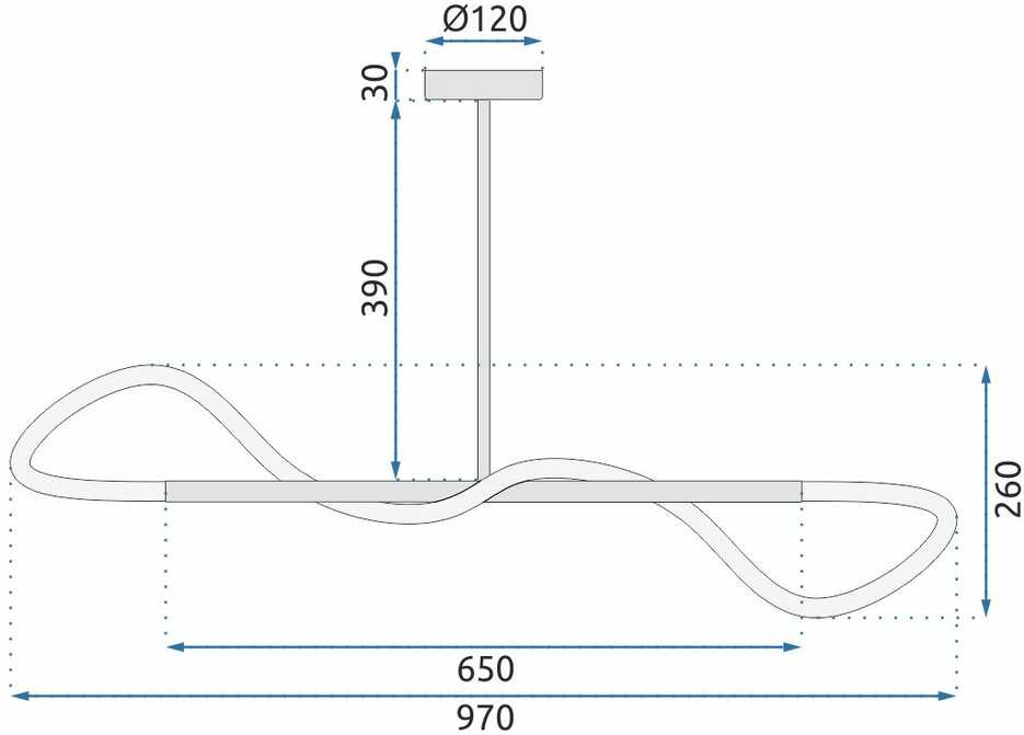 Pakabinamas šviestuvas Toolight šviestuvas LED APP856-CP Juodas
