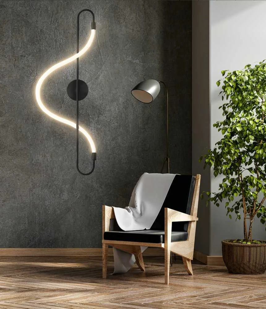 Sieninis šviestuvas Toolight šviestuvas LED APP857-W LONG Juodas