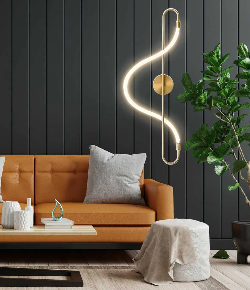 Sieninis šviestuvas Toolight šviestuvas LED APP858-W Long Gold