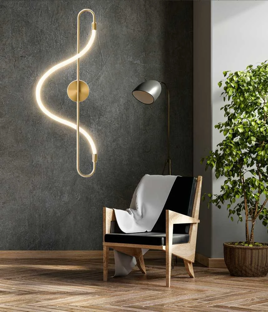 Sieninis šviestuvas Toolight šviestuvas LED APP858-W Long Gold
