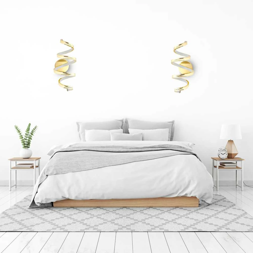 Sieninis šviestuvas Toolight Šviestuvas LED SPRING APP827-W GOLD