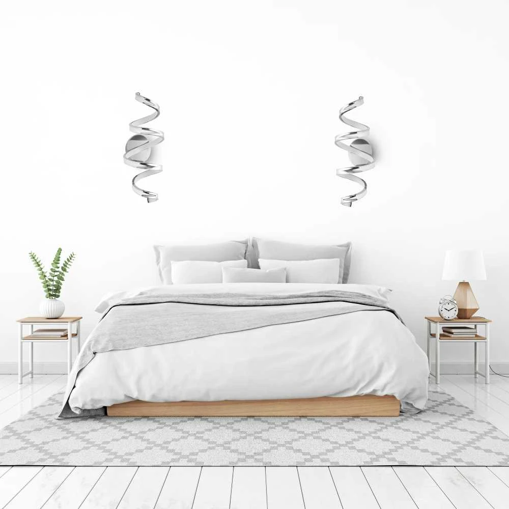 Sieninis šviestuvas Toolight Šviestuvas LED SPRING APP828-W CHROME