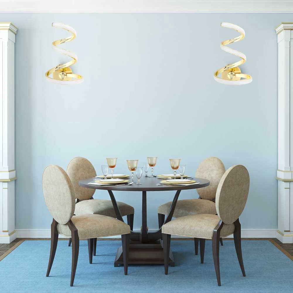 Sieninis šviestuvas Toolight Šviestuvas LED SPRING UP APP830-W GOLD