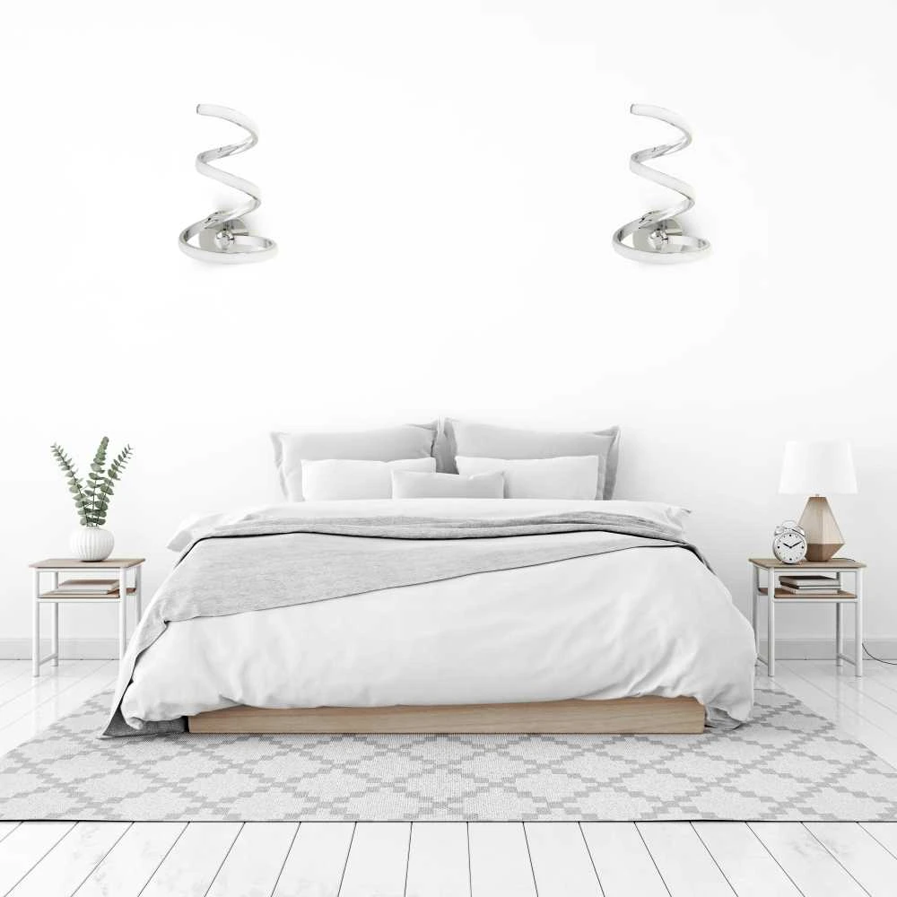 Sieninis šviestuvas Toolight Šviestuvas LED SPRING UP APP831-W CHROME