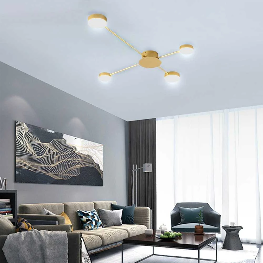 Lubinis šviestuvas Toolight Šviestuvas lubinis 4-stipinų GOLD LED APP520-4C