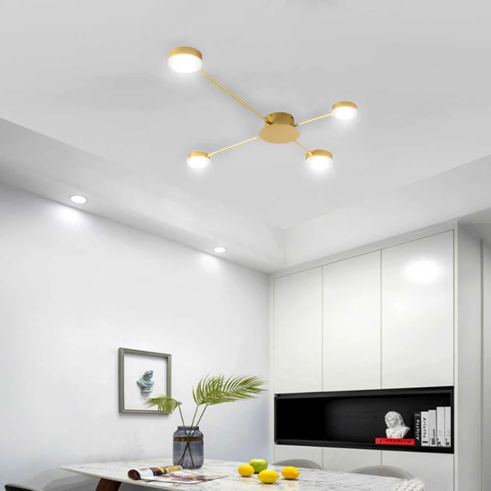 Lubinis šviestuvas Toolight Šviestuvas lubinis 4-stipinų GOLD LED APP520-4C