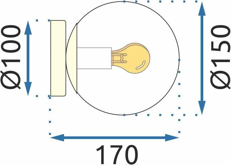 Lubinis šviestuvas Toolight Šviestuvas lubinis APP1155-1C Juodas