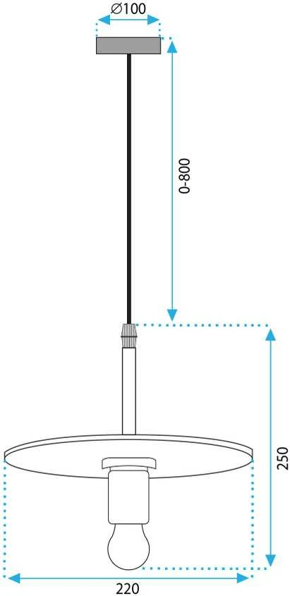 Lubinis šviestuvas Toolight Šviestuvas lubinis APP1180-1CP