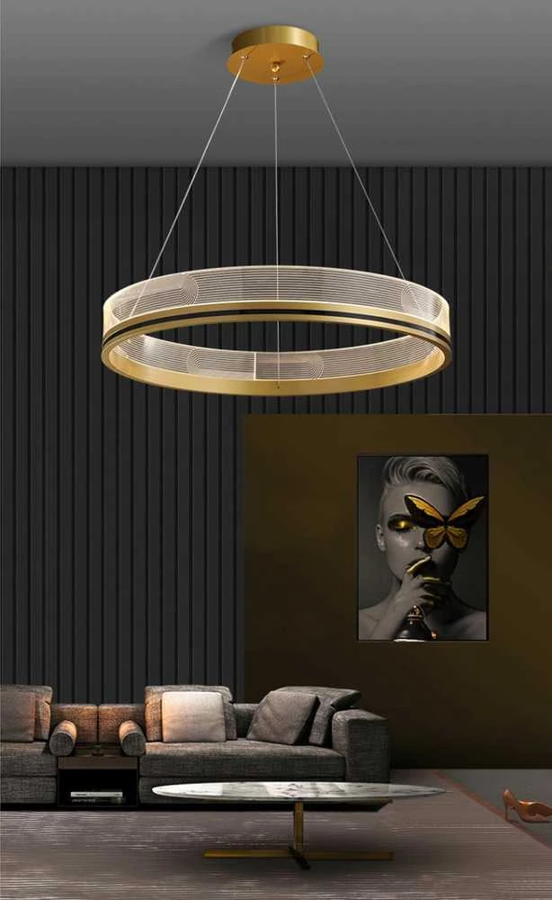Lubinis šviestuvas Toolight Šviestuvas lubinis APP1190-CP Gold 60cm