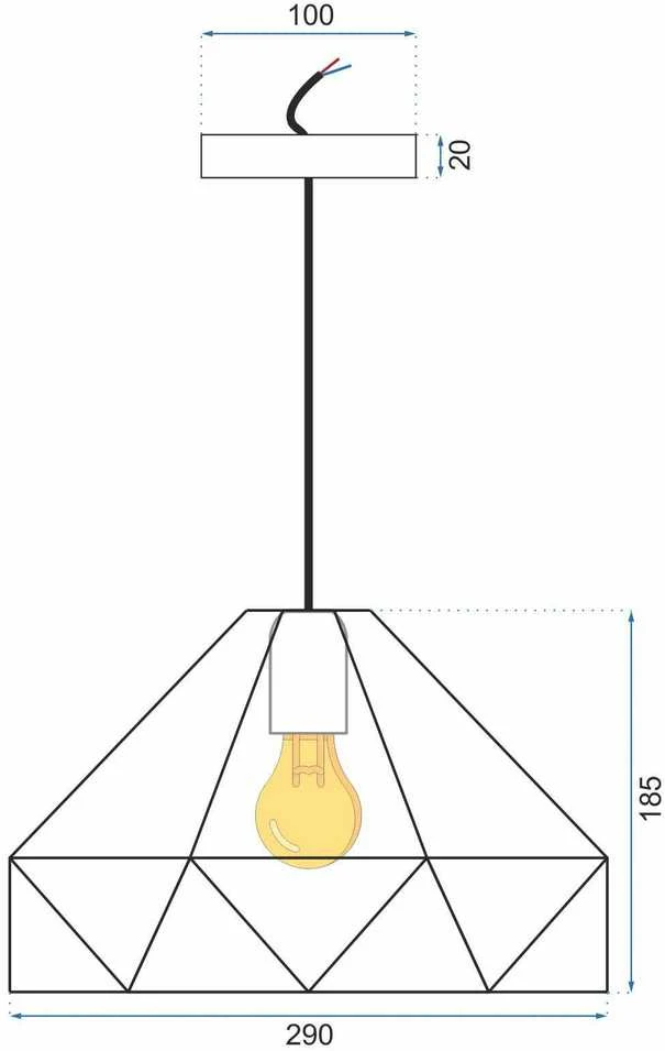 Pakabinamas šviestuvas Toolight Šviestuvas lubinis APP236-1CP