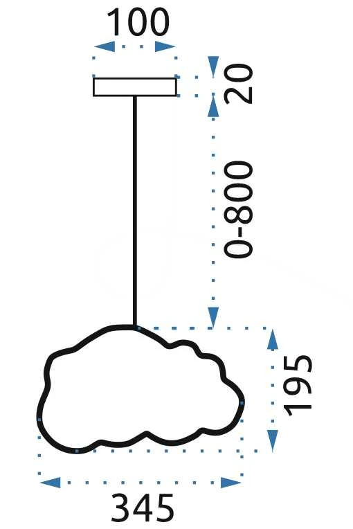 Lubinis šviestuvas Toolight Šviestuvas lubinis debeselis Cloud Light Rožinė