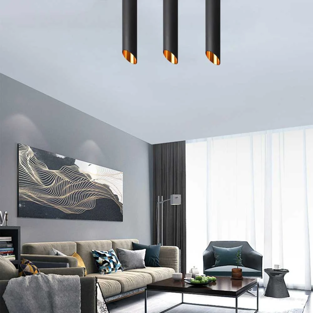 Lubinis šviestuvas Toolight Šviestuvas lubinis Juodas GOLD 30 CM APP572-1C
