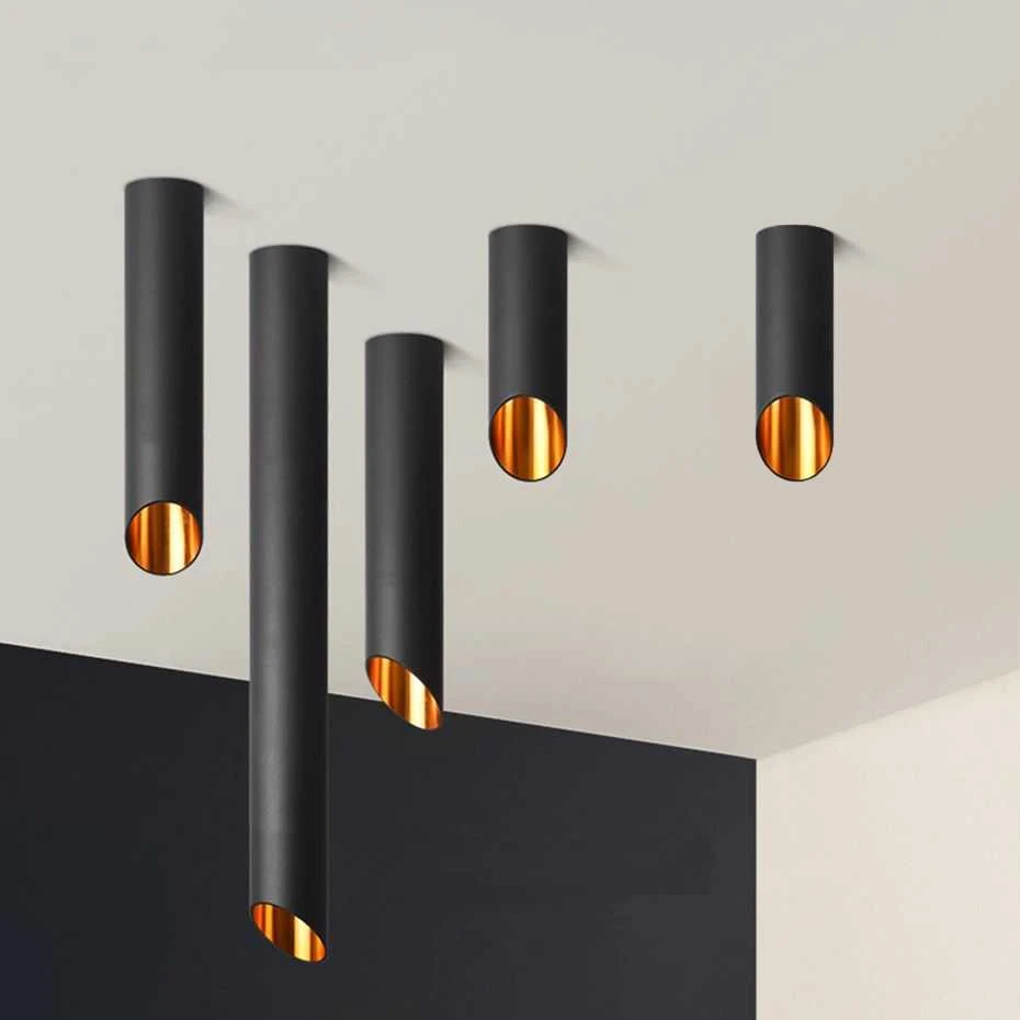 Lubinis šviestuvas Toolight Šviestuvas lubinis Juodas GOLD 20 CM APP571-1C