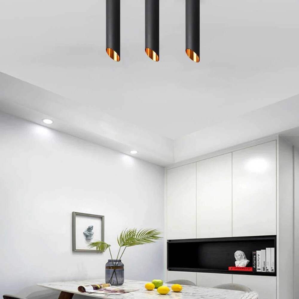 Lubinis šviestuvas Toolight Šviestuvas lubinis Juodas GOLD 30 CM APP572-1C