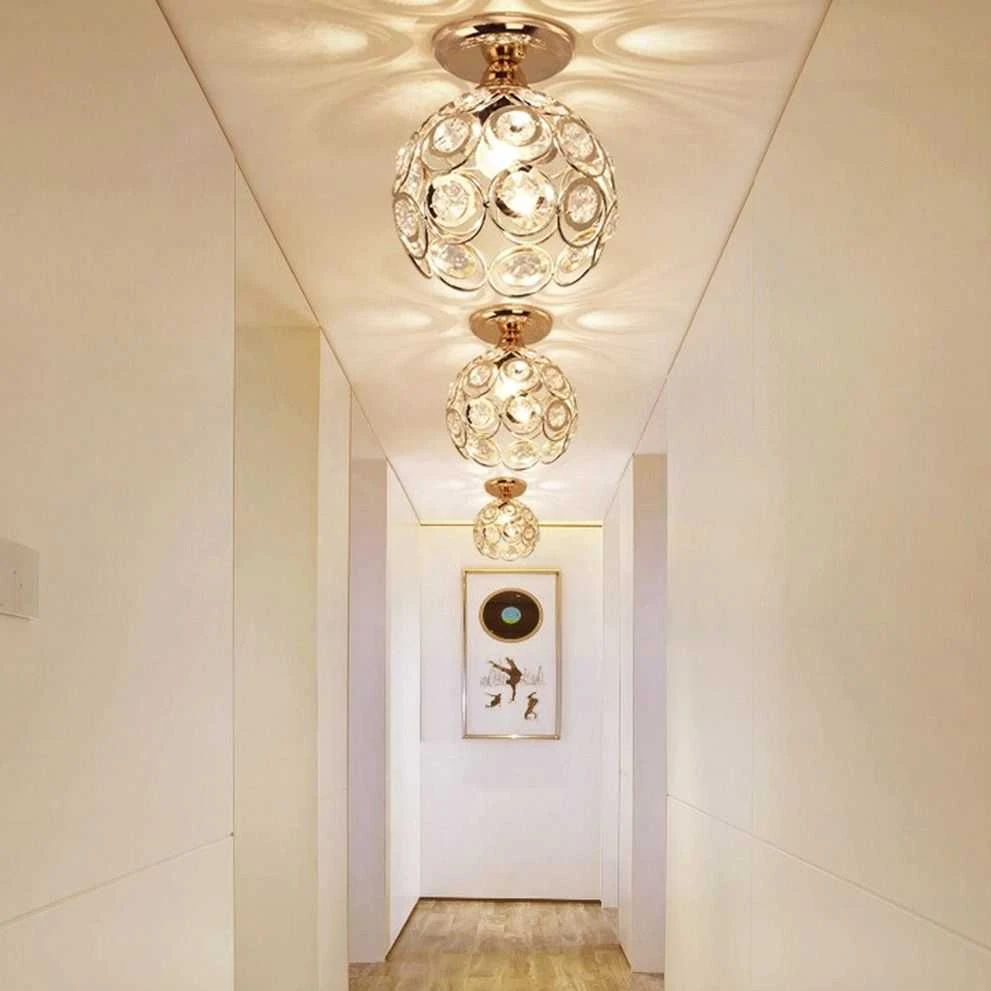 Sieninis šviestuvas Toolight Šviestuvas lubinis krištalo Loft/Gold APP205-1C