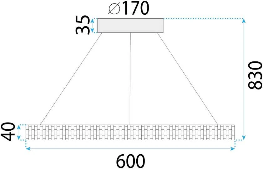 Lubinis šviestuvas Toolight Šviestuvas lubinis LED APP1512-CP Juodas
