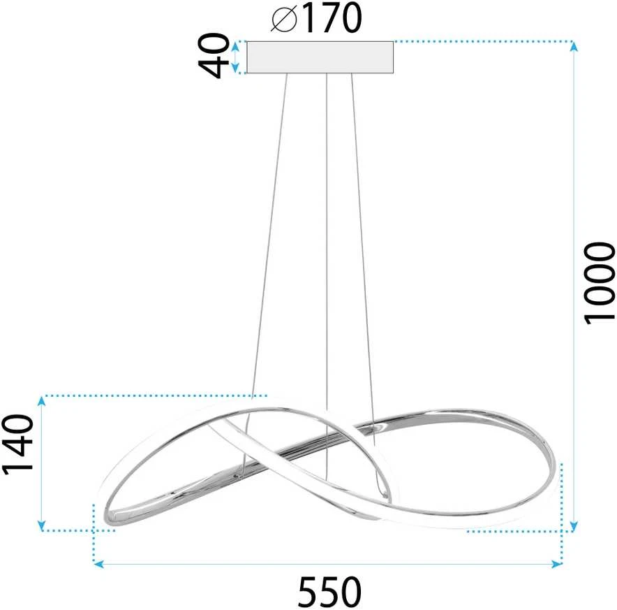 Lubinis šviestuvas Toolight Šviestuvas lubinis LED APP1601-CP GOLD