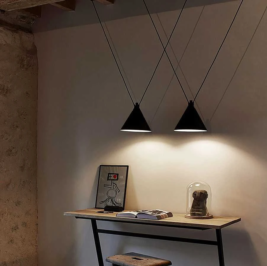Pakabinamas šviestuvas Toolight Šviestuvas lubinis Loft juodas shine APP548-2CP