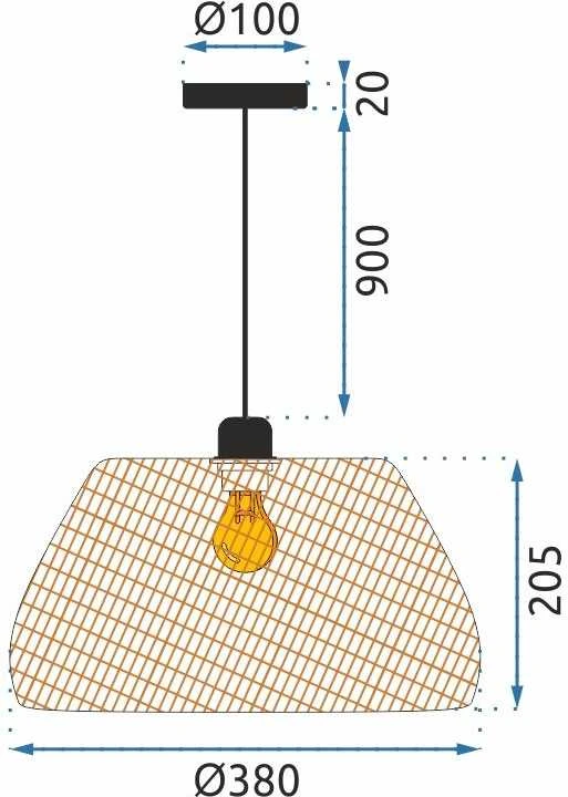 Lubinis šviestuvas Toolight Šviestuvas lubinis NATURAL APP886-1CP