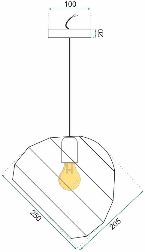 Pakabinamas šviestuvas Toolight Šviestuvas lubinis rutulys APP381-1CP