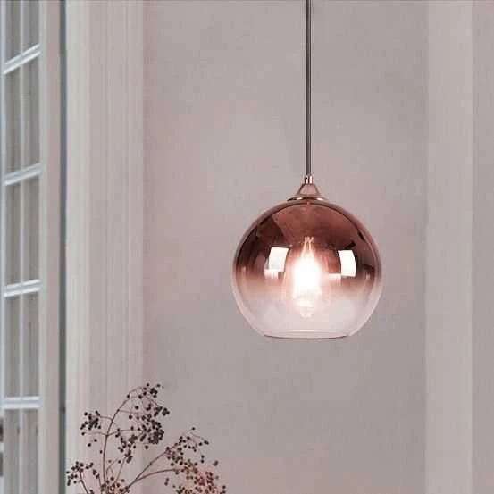 Lubinis šviestuvas Toolight Šviestuvas lubinis stiklo APP 313-1CP Rose Gold