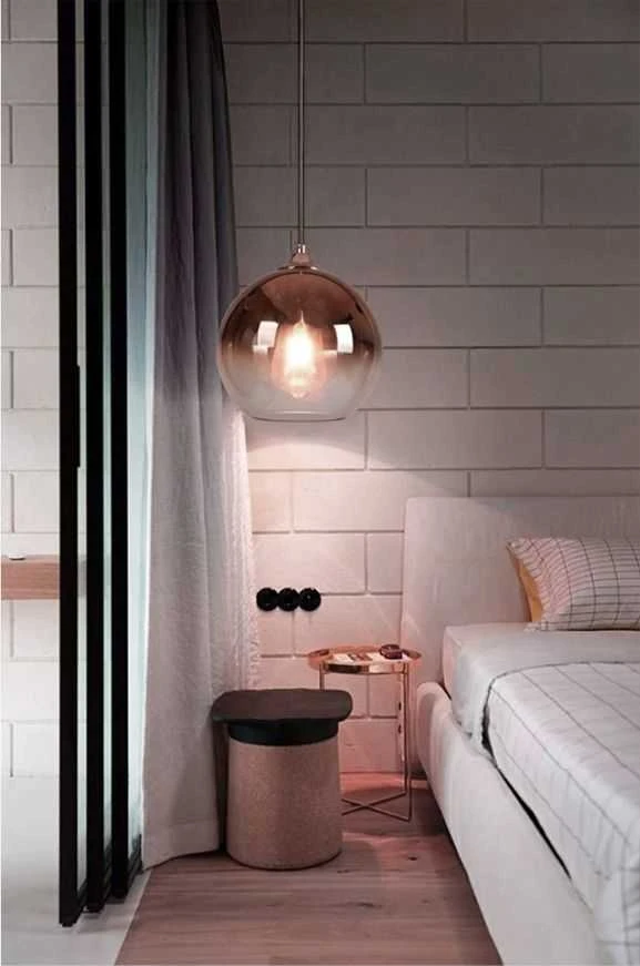 Lubinis šviestuvas Toolight Šviestuvas lubinis stiklo APP 313-1CP Rose Gold