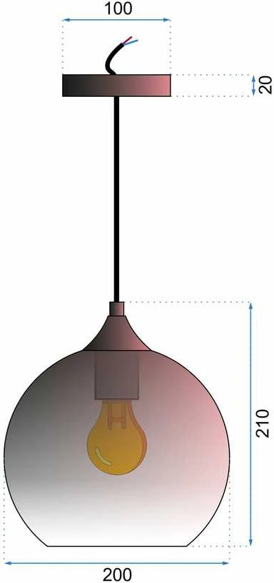 Lubinis šviestuvas Toolight Šviestuvas lubinis stiklo APP 313-1CP Rose Gold