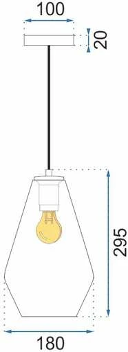Lubinis šviestuvas Toolight Šviestuvas lubinis stiklo APP437-1CP APP438-1CP