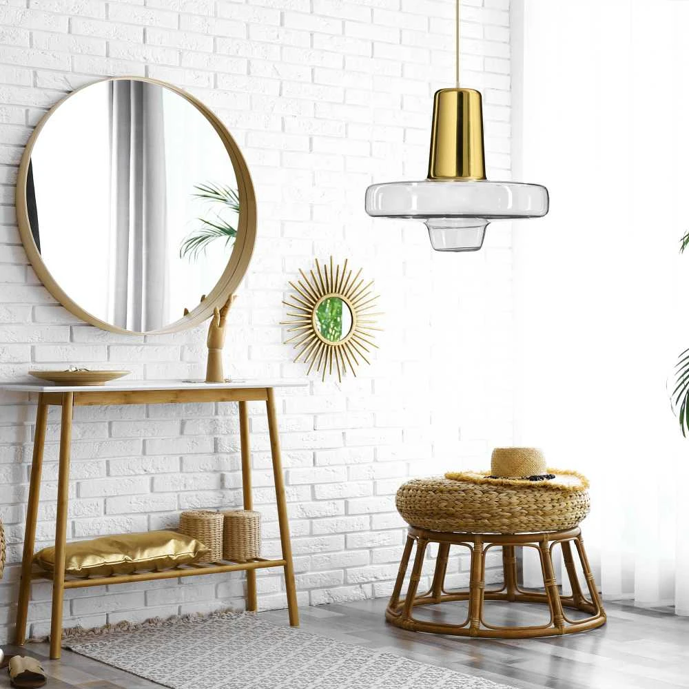 Pakabinamas šviestuvas Toolight Šviestuvas lubinis stiklo Gold LED APP553-1CP