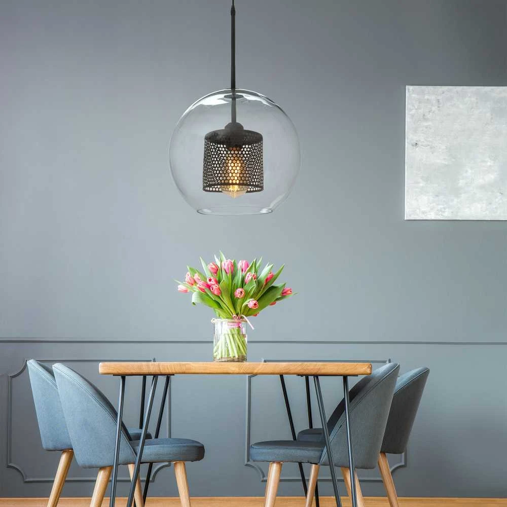 Pakabinamas šviestuvas Toolight Šviestuvas lubinis stiklo Juodas Loft APP559-1CP 30cm