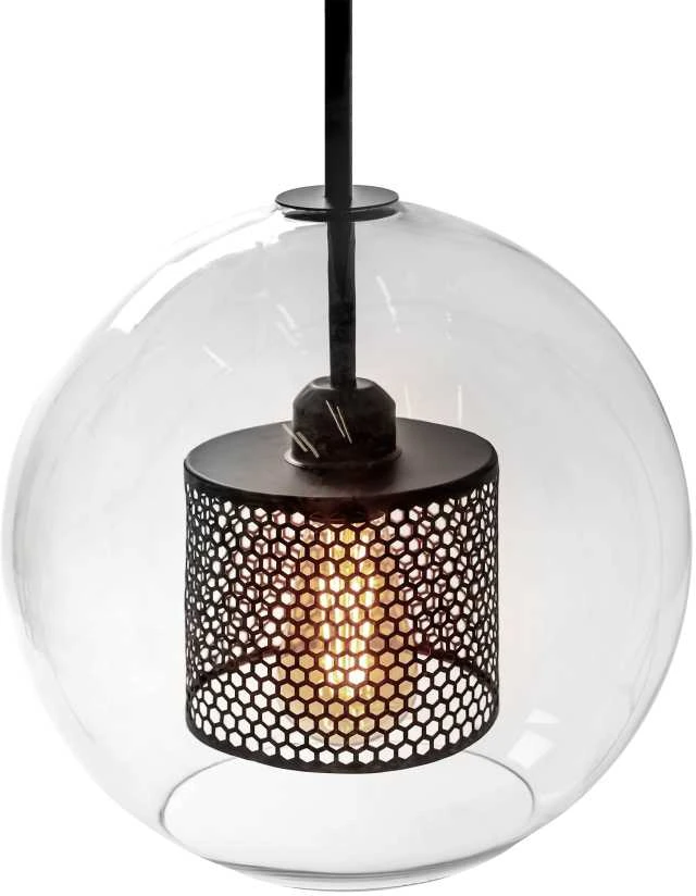Pakabinamas šviestuvas Toolight Šviestuvas lubinis stiklo Juodas Loft APP559-1CP 30cm