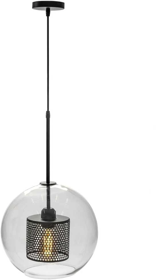 Lubinis šviestuvas Toolight Šviestuvas lubinis stiklo Juodas/Loft APP557-1CP 20cm