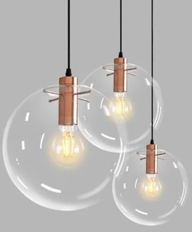 Pakabinamas šviestuvas Toolight Šviestuvas Lubinis Stiklo Lassi 20+25+30 Cm