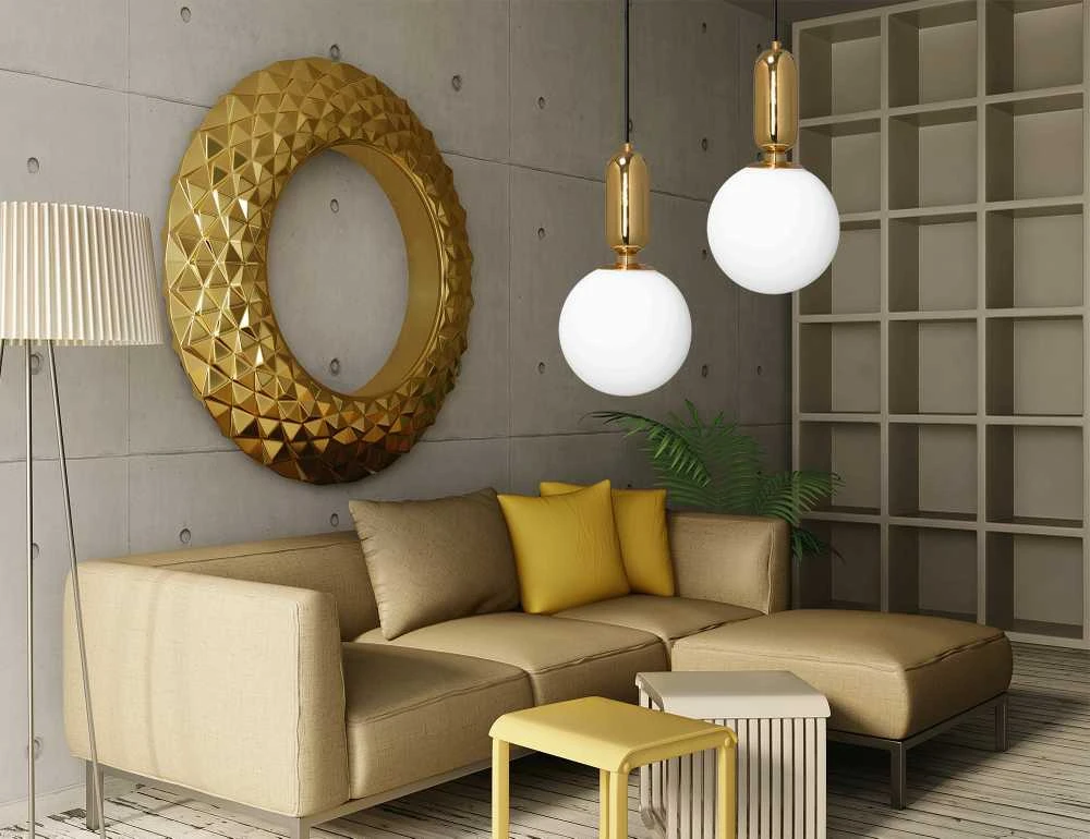 Pakabinamas šviestuvas Toolight Šviestuvas lubinis stiklo metalinis Gold APP474-1CP
