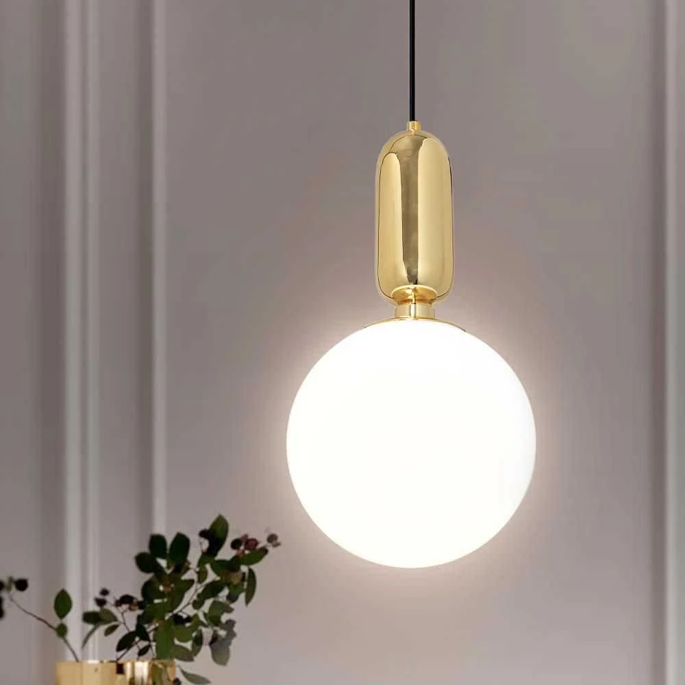 Pakabinamas šviestuvas Toolight Šviestuvas lubinis stiklo metalinis Gold APP474-1CP