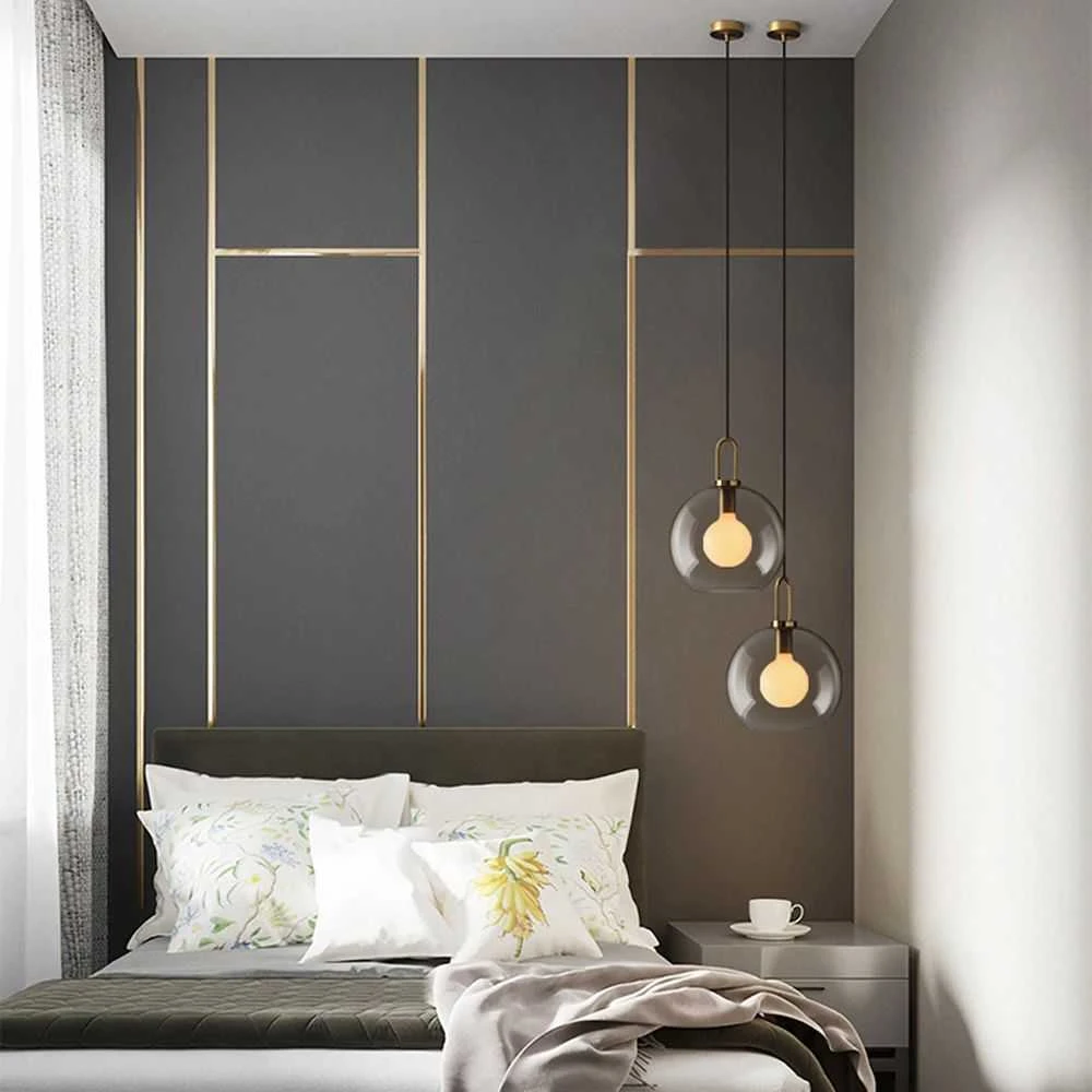 Pakabinamas šviestuvas Toolight Šviestuvas lubinis stiklo rutuliai 20cm APP629-1CP