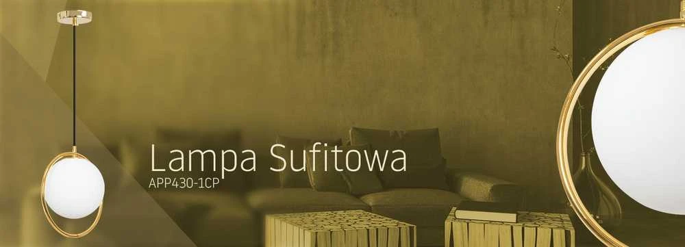 Lubinis šviestuvas Toolight Šviestuvas lubinis stiklo rutulys Baltas/Gold APP430-1CP
