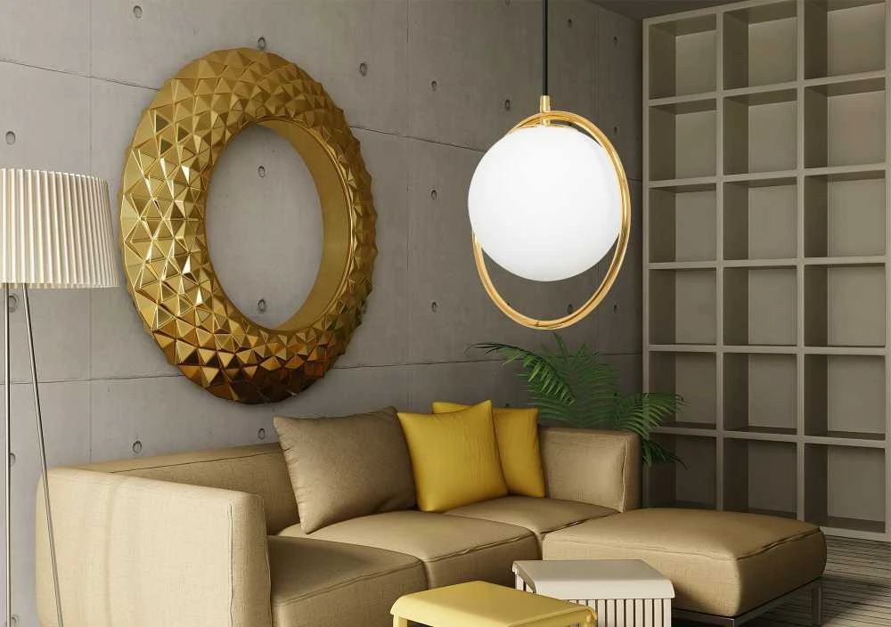 Lubinis šviestuvas Toolight Šviestuvas lubinis stiklo rutulys Baltas/Gold APP430-1CP