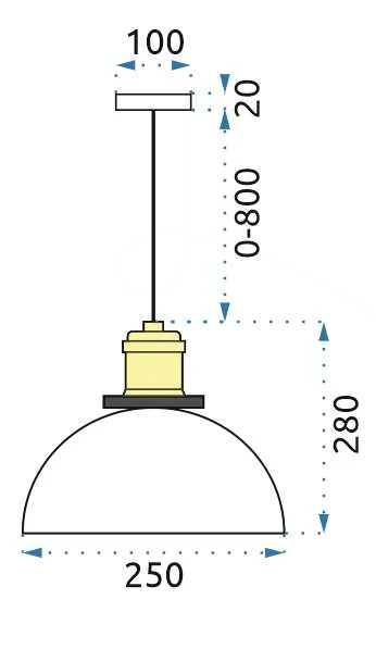 Pakabinamas šviestuvas Toolight Šviestuvas lubinis stiklo Verto C