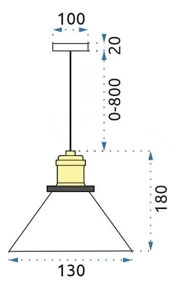 Pakabinamas šviestuvas Toolight Šviestuvas lubinis stiklo Verto A Transparent APP042-1CP