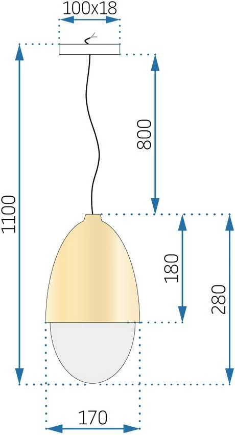 Pakabinamas šviestuvas Toolight Šviestuvas Metal Wood APP952-1CP