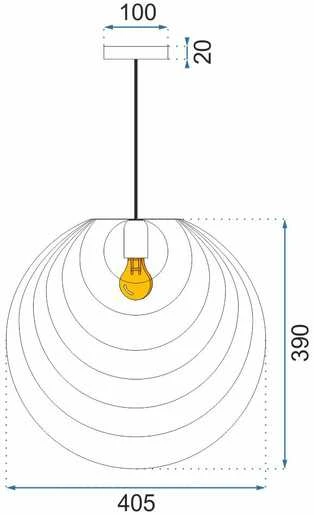 Pakabinamas šviestuvas Toolight Šviestuvas ROSE GOLD APP427-1CP