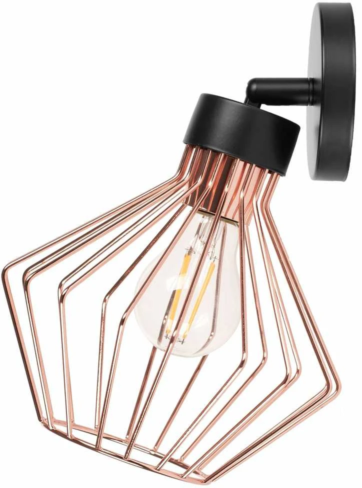 Sieninis šviestuvas Toolight Šviestuvas sieninis metalinis Loft Rose Juodas APP534-1W