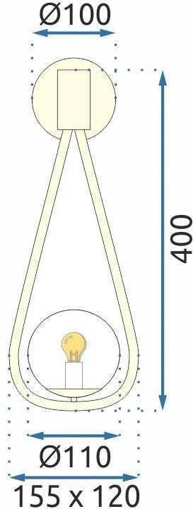 Sieninis šviestuvas Toolight Šviestuvas sieninis stiklo rutulys Gold APP603-1W
