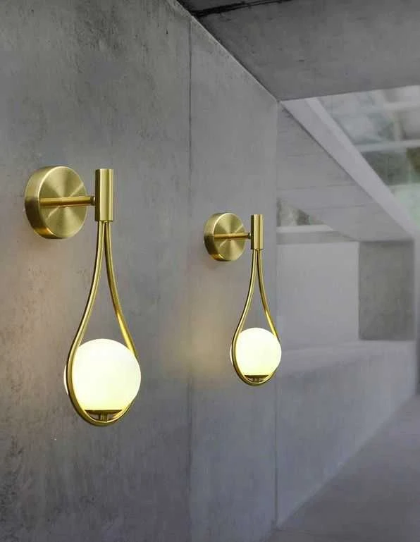 Sieninis šviestuvas Toolight Šviestuvas sieninis stiklo rutulys Gold APP603-1W