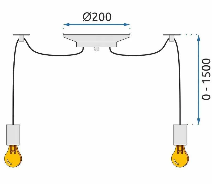 Lubinis šviestuvas Toolight Šviestuvas Spider Rope 10