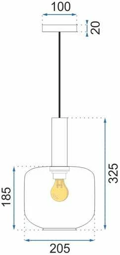 Pakabinamas šviestuvas Toolight Šviestuvas Žalias APP462-1CP