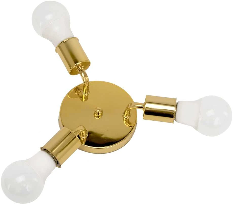 Toolight Trivietis lubinis šviestuvas Plafond Metalinis Gold APP704-3C