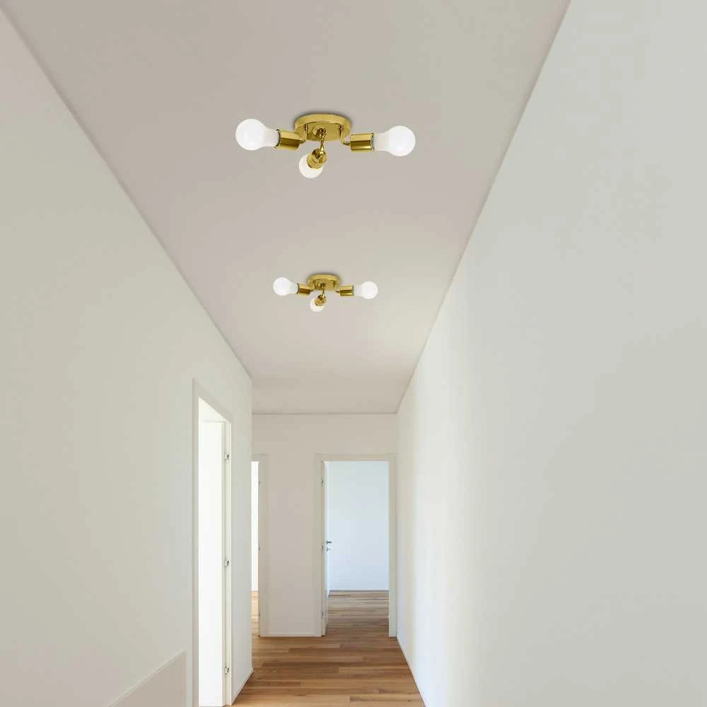 Toolight Trivietis lubinis šviestuvas Plafond Metalinis Gold APP704-3C